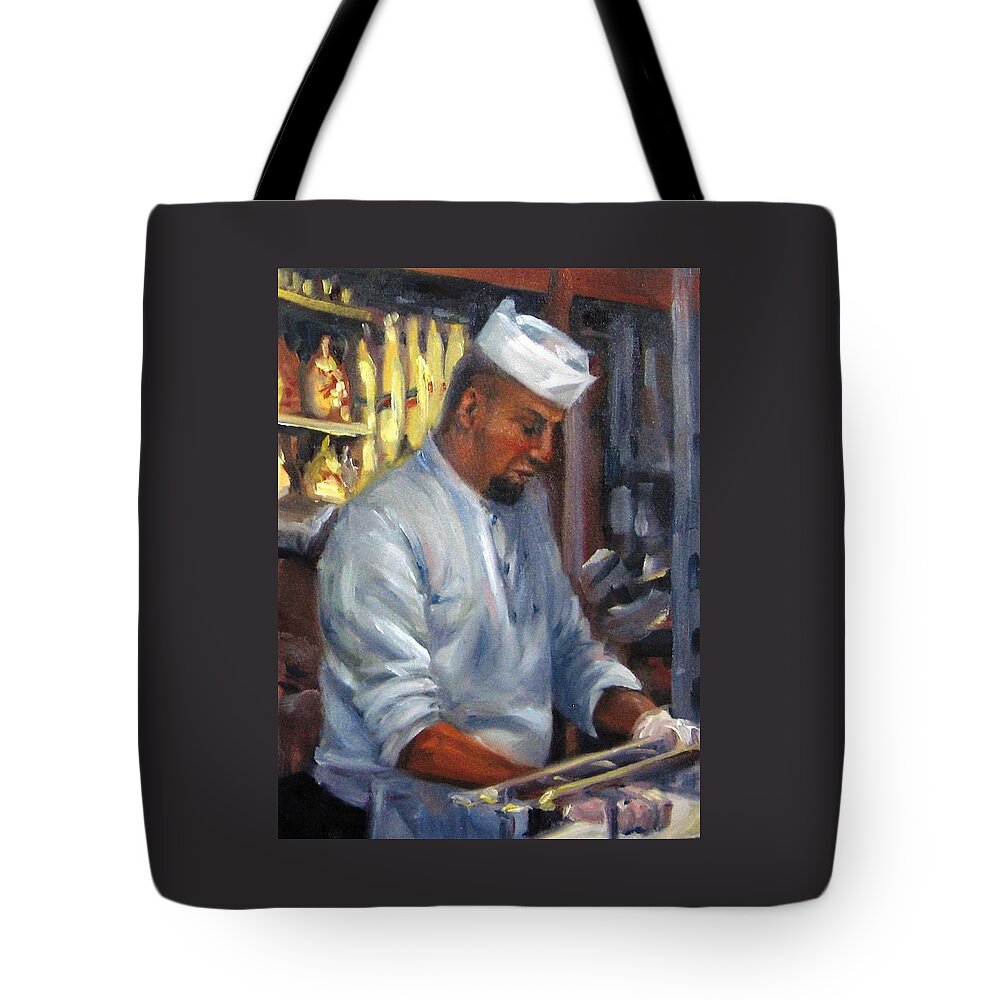 Figurative Tote Bag featuring the painting Select Cut by Connie Schaertl