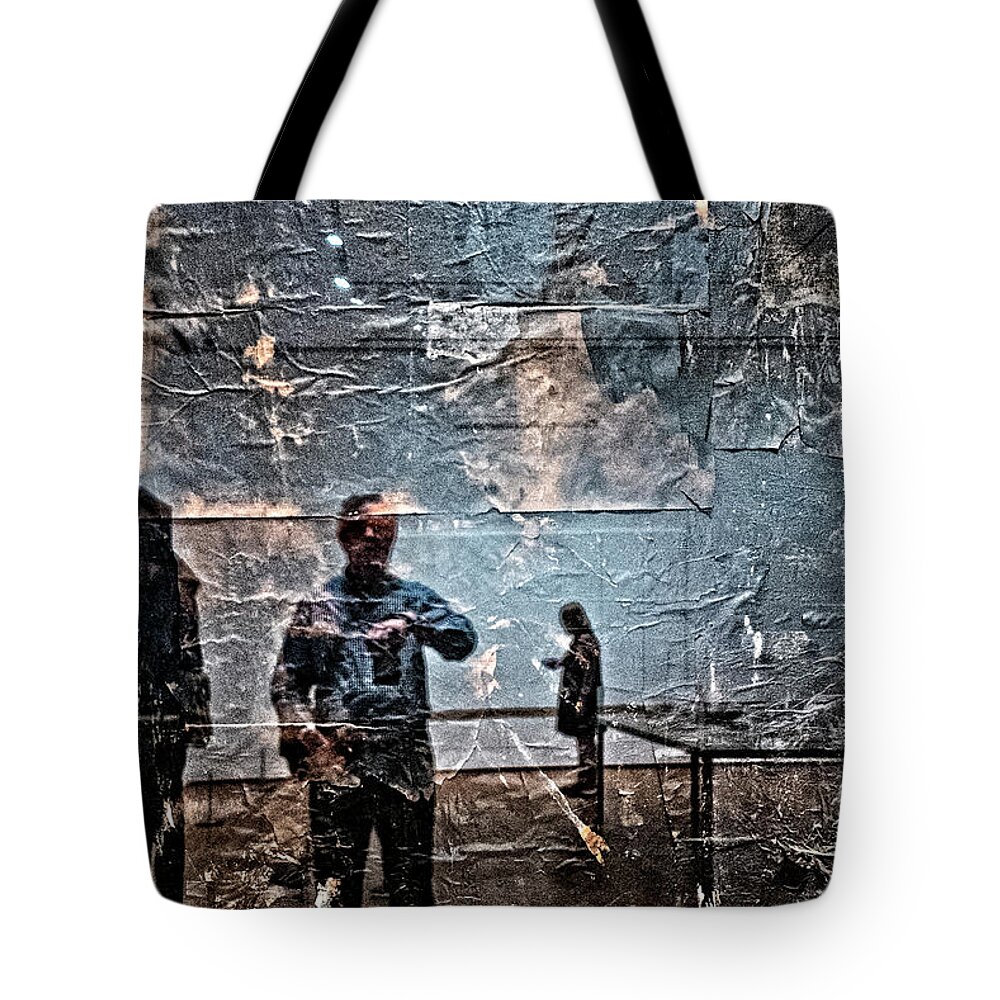 1952 Tote Bag featuring the photograph Selfie in Black Painting by Frank Winters