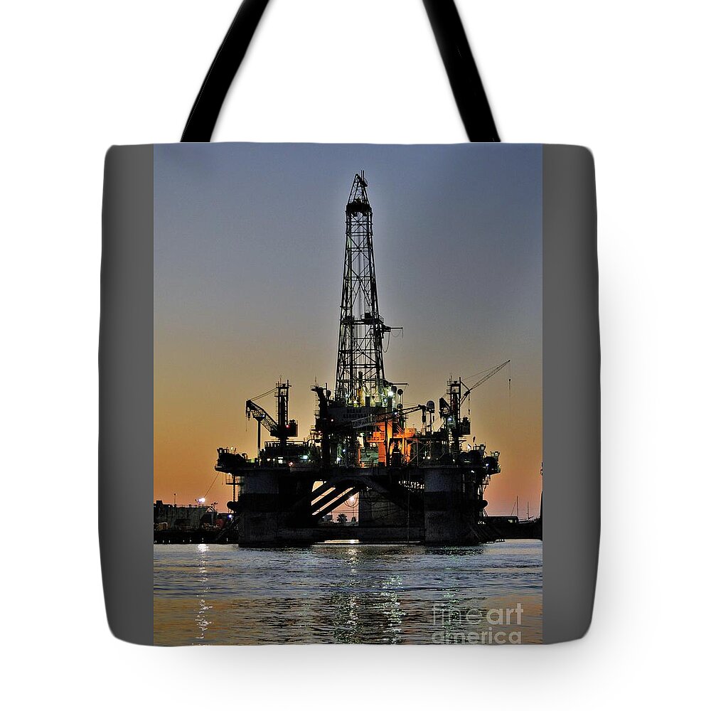 Galveston Tote Bag featuring the photograph Semi-Submersible by Savannah Gibbs
