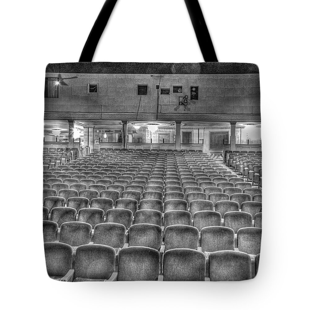  Tote Bag featuring the photograph Senate Theatre Seating Detroit MI by Nicholas Grunas
