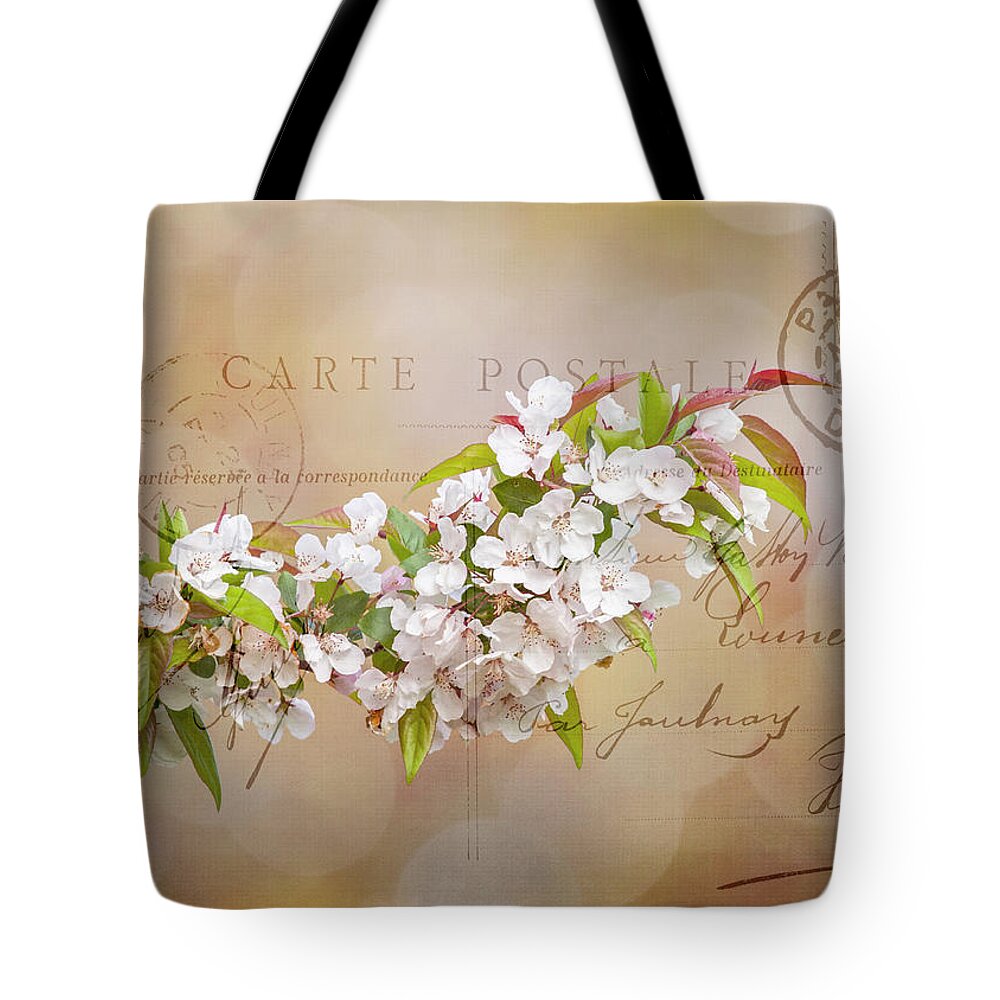Apple Tote Bag featuring the photograph Sending Spring by Cathy Kovarik