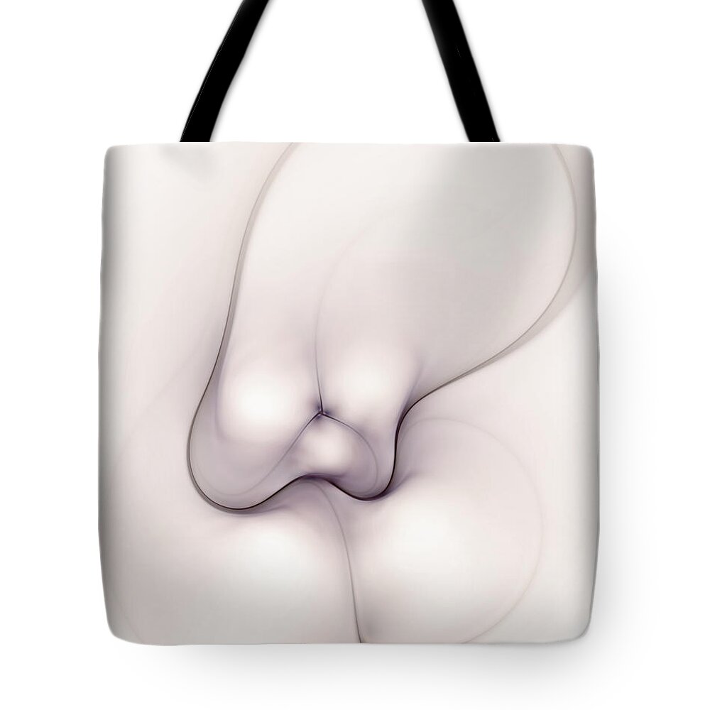 Abstract Tote Bag featuring the digital art Sensual Manifestations 2 by Casey Kotas