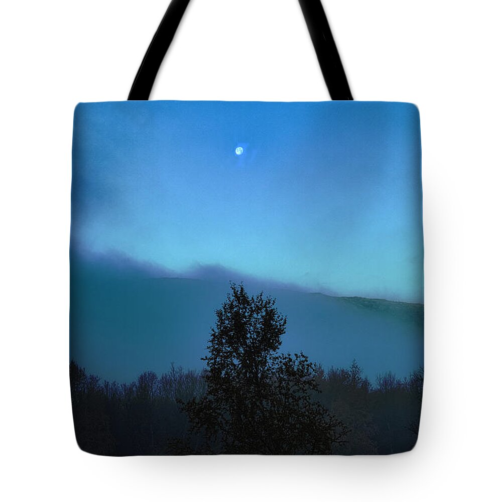 September Tote Bag featuring the photograph September Morning Mists Rolling In by Pekka Sammallahti