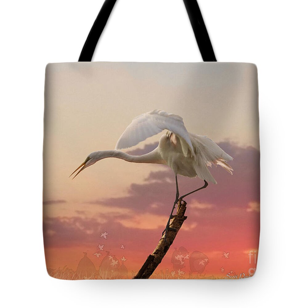 Artworks And Abstracts Tote Bag featuring the photograph Sepulveda Basin Crane 2 by Scott Parker