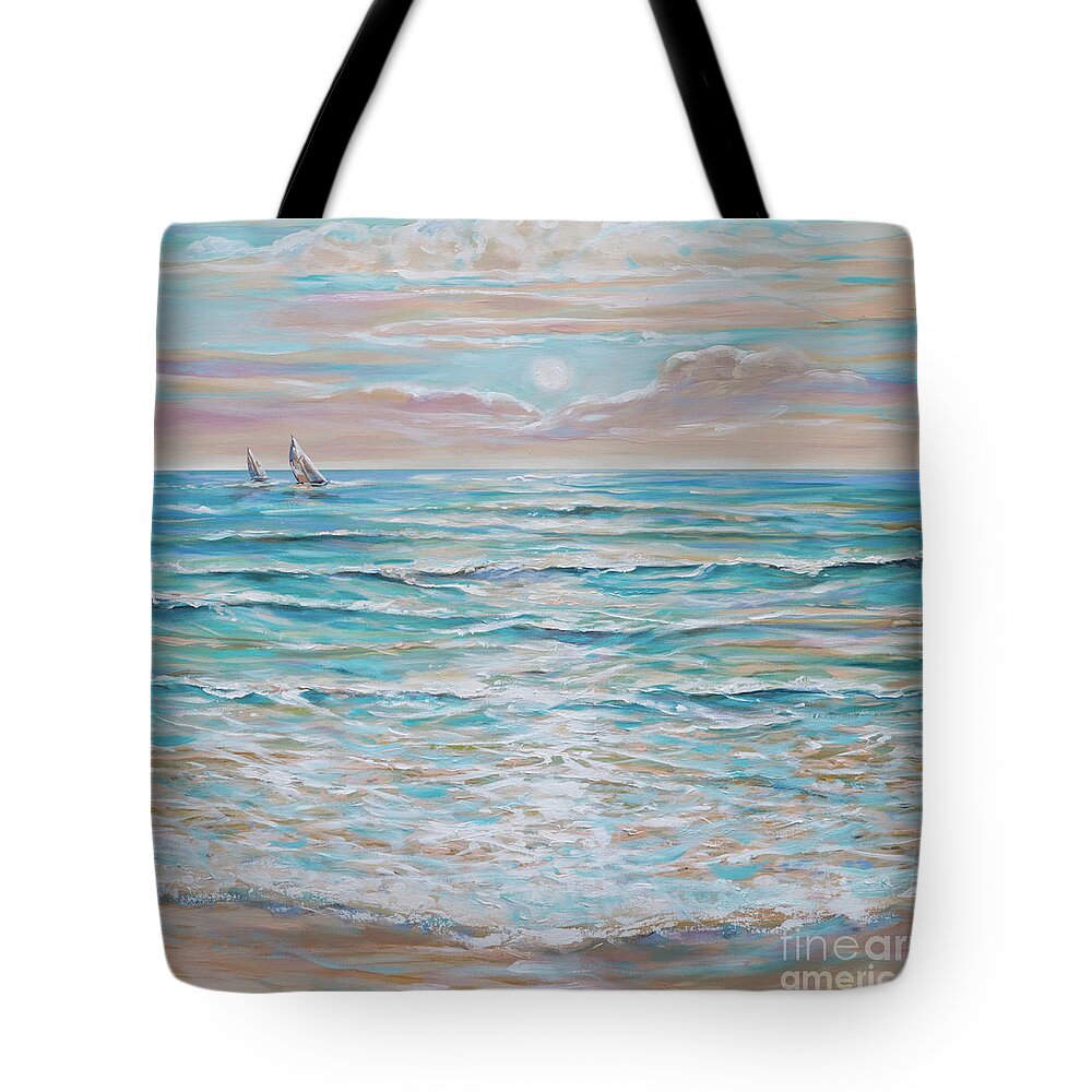 Surf Tote Bag featuring the painting Serenity by Linda Olsen