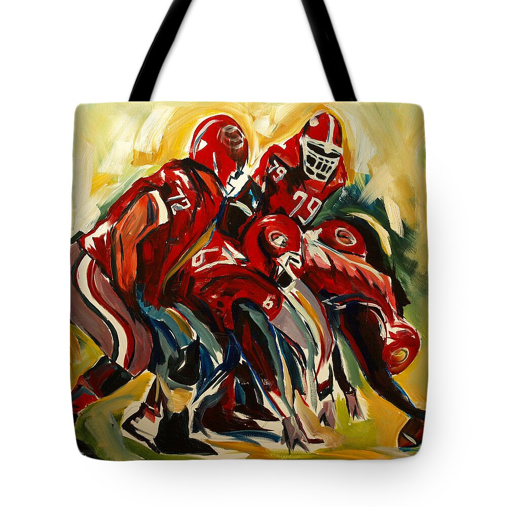  Tote Bag featuring the painting Set Hut by John Gholson