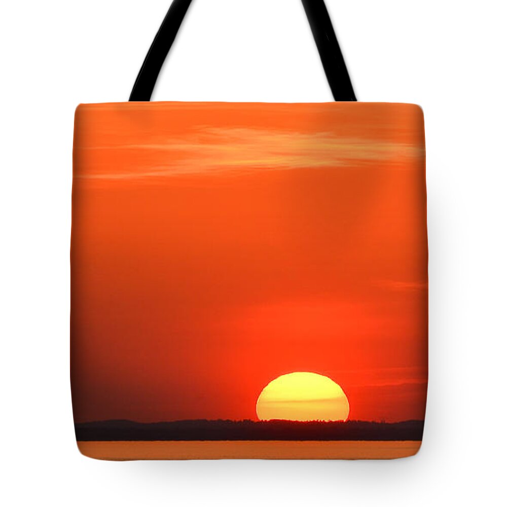Sunset Tote Bag featuring the photograph Setting Sun Halibut Pt. by Michael Hubley