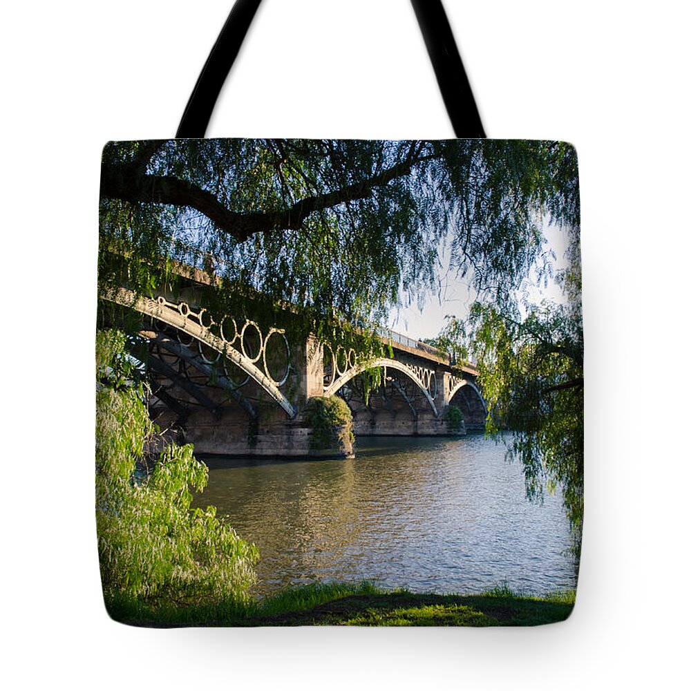 River Tote Bag featuring the photograph Seville - the Triana bridge by AM FineArtPrints