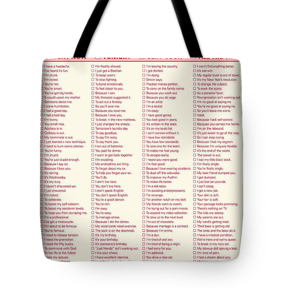 sex BECAUSE Tote Bag by Thomas Oliver image