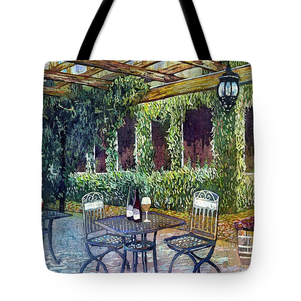 Wine Tote Bag featuring the painting Shades of Van Gogh by Hailey E Herrera