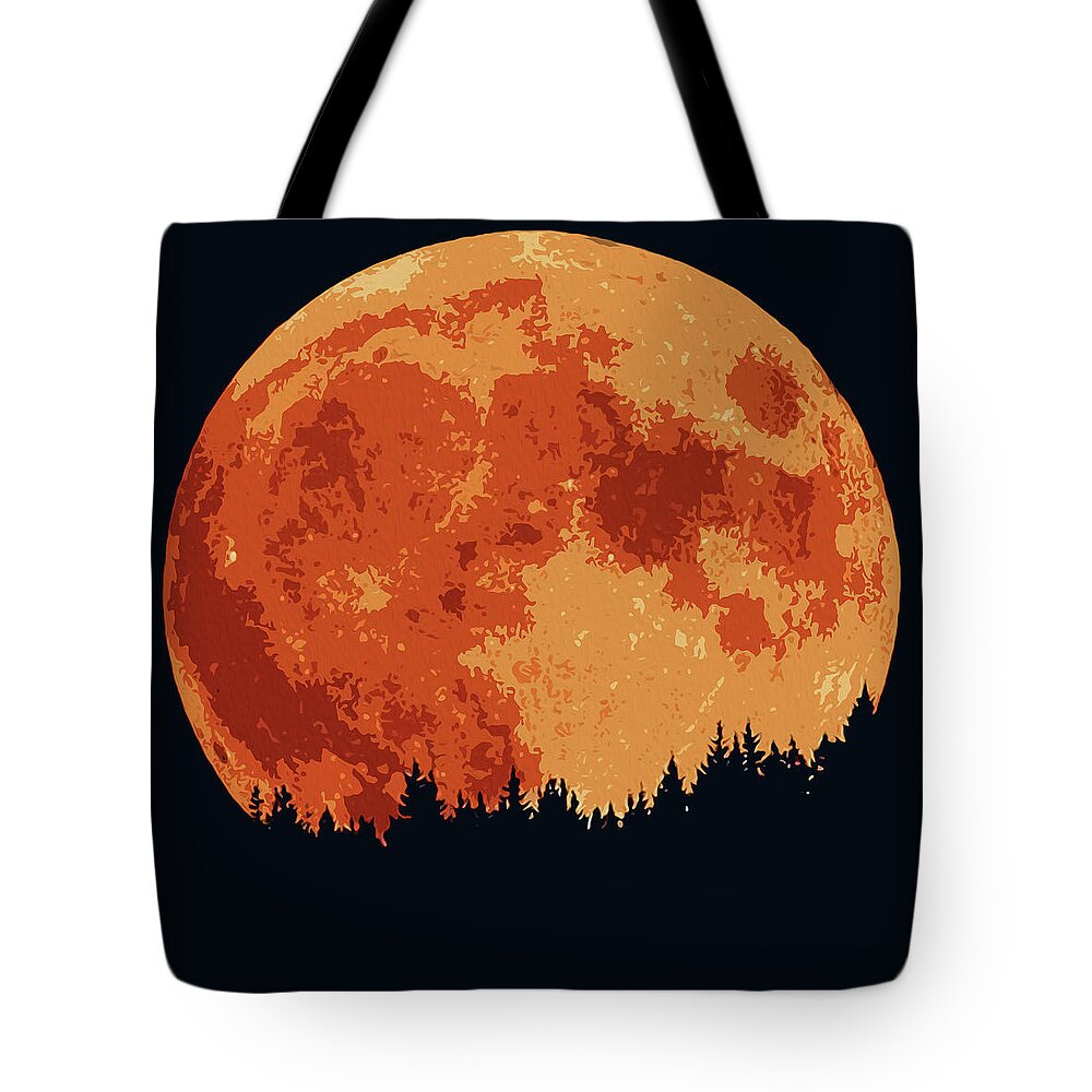 Shadow Of The Moon Tote Bag featuring the painting Shadow of the Moon by AM FineArtPrints
