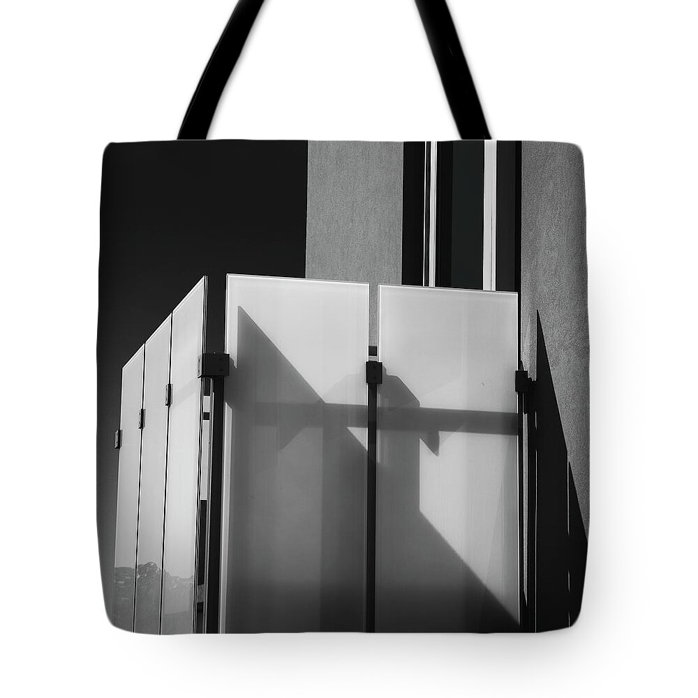 Abstracts Tote Bag featuring the photograph Shadows Edge by Steven Milner