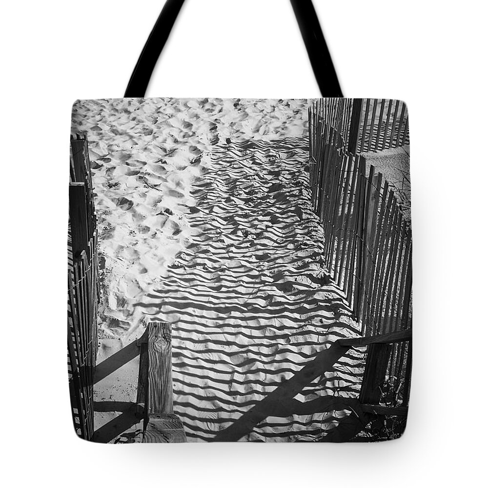 Shadow Tote Bag featuring the photograph Shadows in the Sand by Teresa Mucha