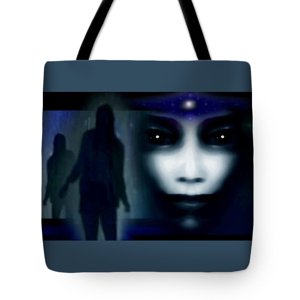 Fear Tote Bag featuring the digital art Shadows Of Fear by Hartmut Jager
