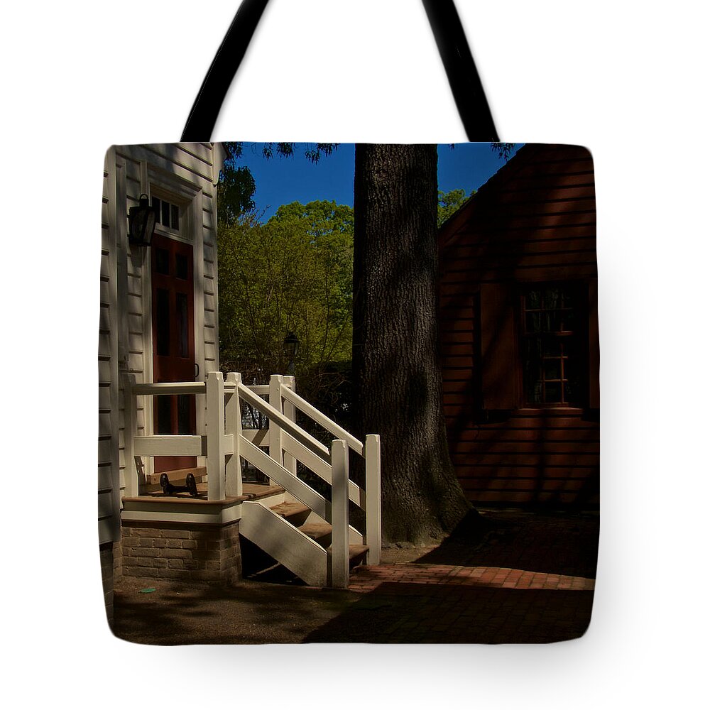 Bees Tote Bag featuring the photograph Shadowy Steps by Kathi Isserman