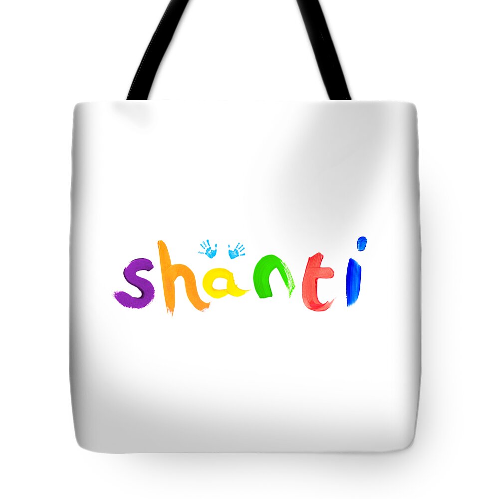 Shanti Tote Bag featuring the painting Shanti by Tim Gainey