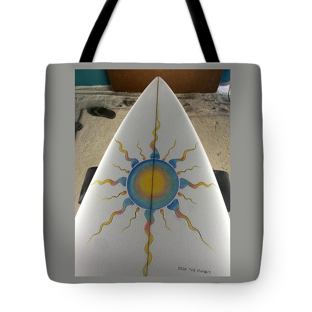 Sunshine Tote Bag featuring the photograph Shaping and painting by Paul Carter