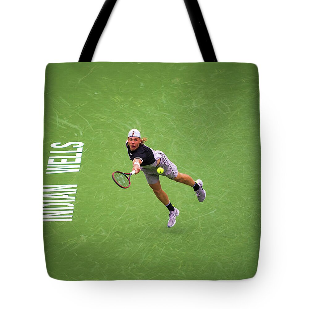 Tennis Tote Bag featuring the photograph Shapovalov by Bill Cubitt