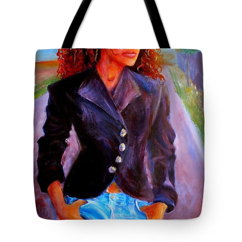 Acrylic Tote Bag featuring the painting Sharice by Jason Reinhardt
