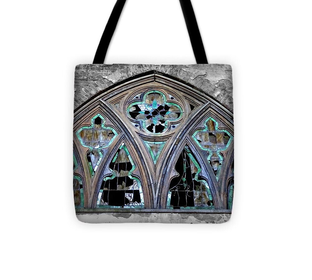 Shattered Tote Bag featuring the photograph Shattered by Dark Whimsy