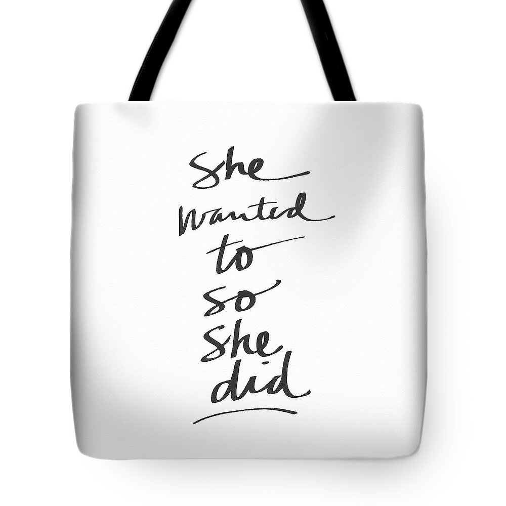 #faaAdWordsBest Tote Bag featuring the painting She Wanted To So She Did- Art by Linda Woods by Linda Woods