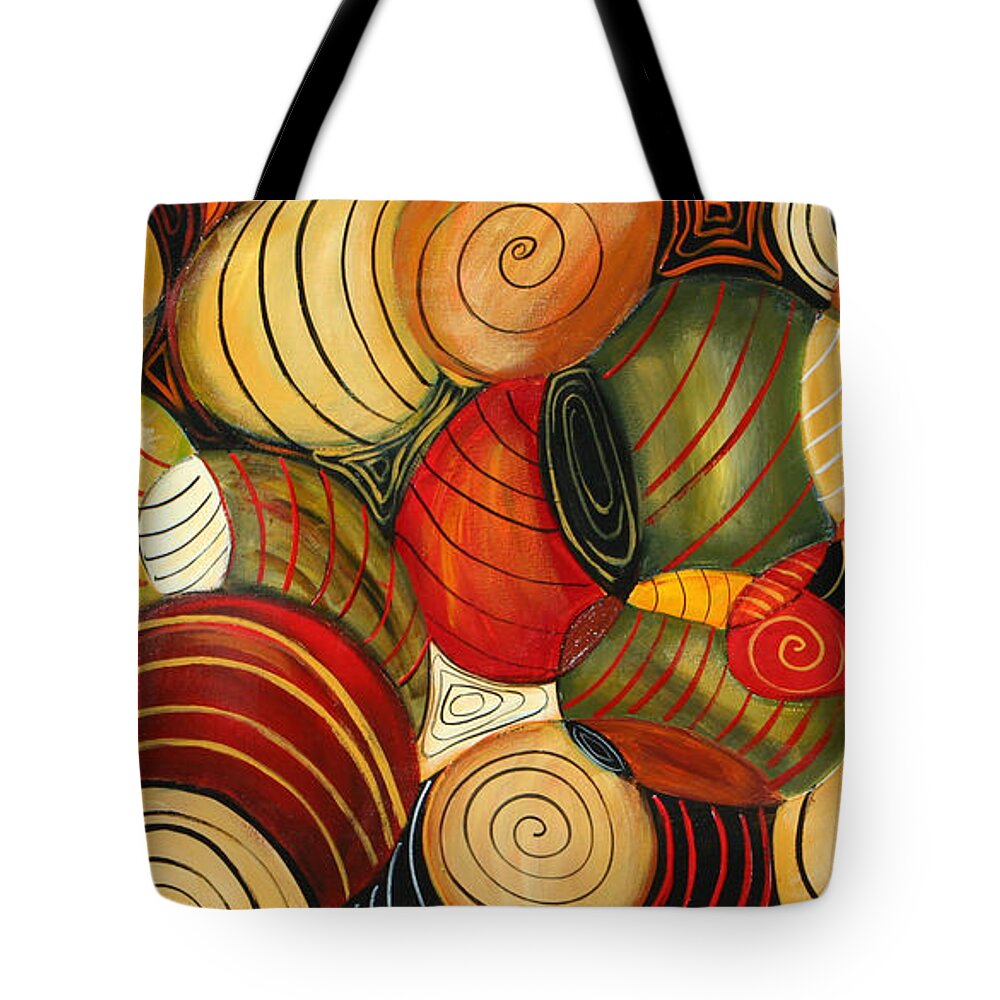 Happy Tote Bag featuring the painting Shells by Lauren Marems