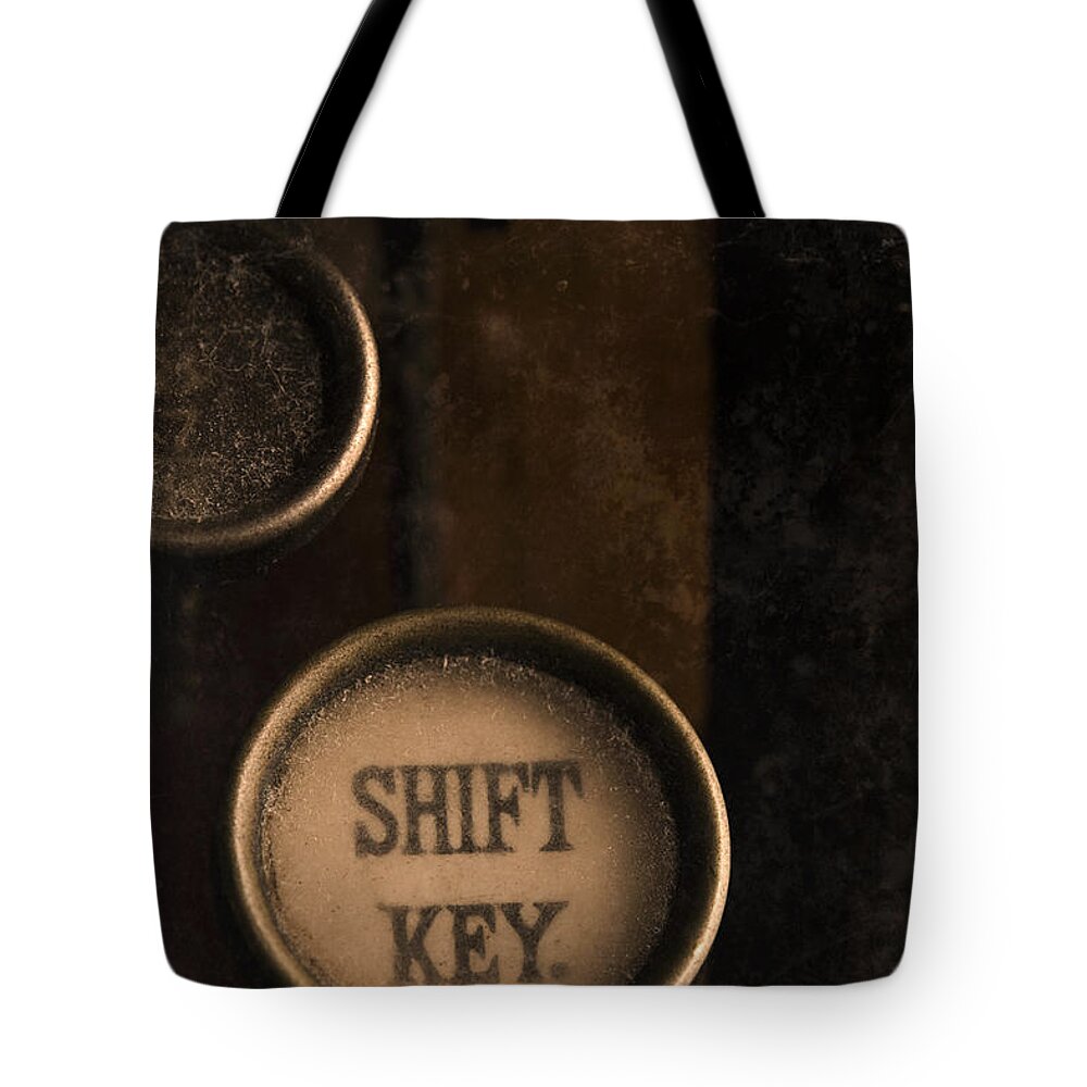 Antique Tote Bag featuring the photograph Shift Key by Clayton Bastiani
