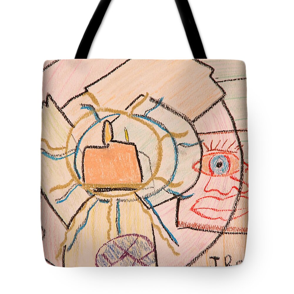 Abstract Tote Bag featuring the pastel Shining light by Jose Rojas