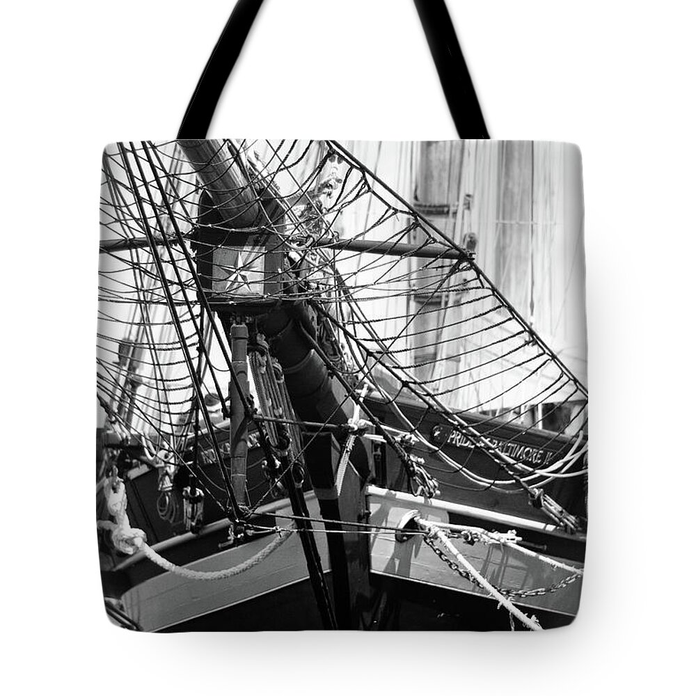 Tall Ship Tote Bag featuring the photograph Ships of Yore by Rich S