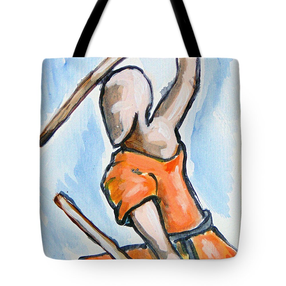  Tote Bag featuring the drawing Sholin Monk by Loretta Nash