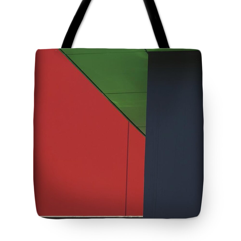 Minimalist Tote Bag featuring the photograph Shopping Strip Geometry by Denise Clark