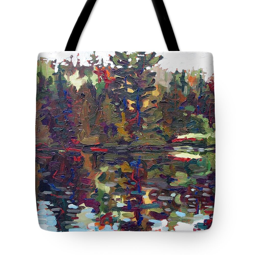 593 Tote Bag featuring the painting Shore Sunrise by Phil Chadwick
