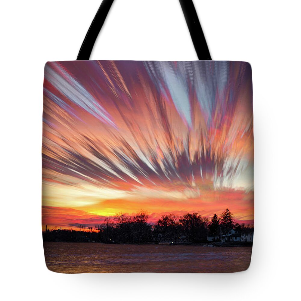Matt Molloy Tote Bag featuring the photograph Shredded Sunset by Matt Molloy