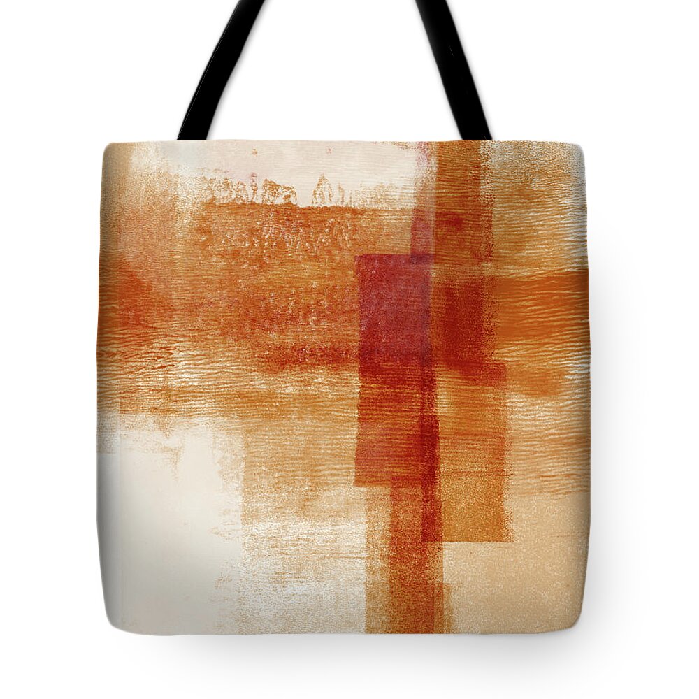 Abstract Tote Bag featuring the painting Sienna 1- Abstract Art by Linda Woods by Linda Woods