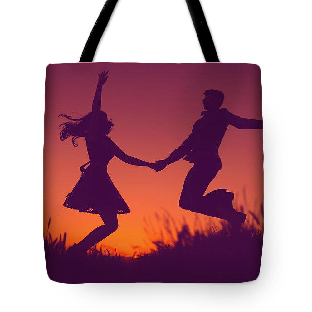 America Tote Bag featuring the photograph Sierra Sunset by Marji Lang