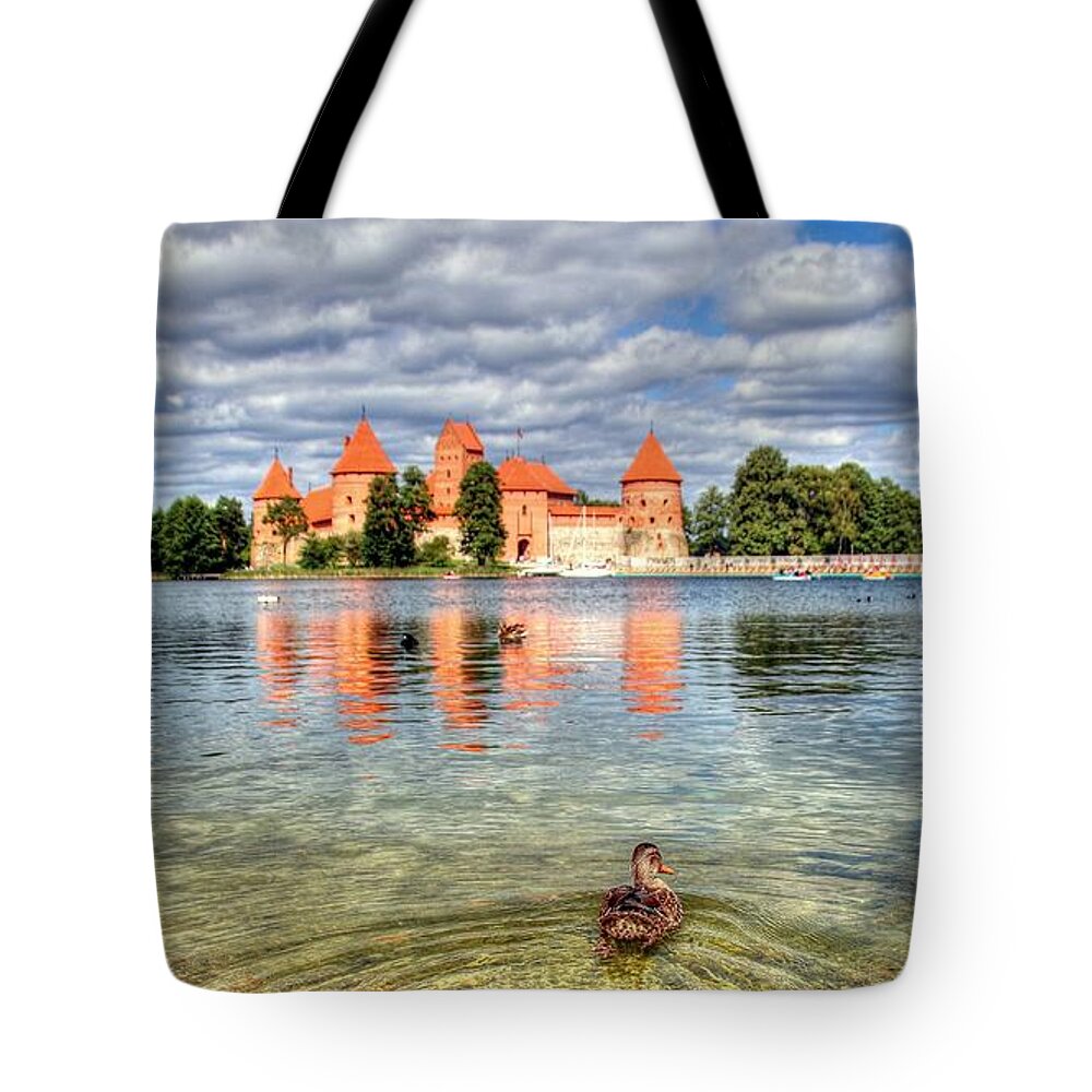 Trakai Castle Lithuania Tote Bag featuring the photograph Trakai Castle Lithuania by Paul James Bannerman