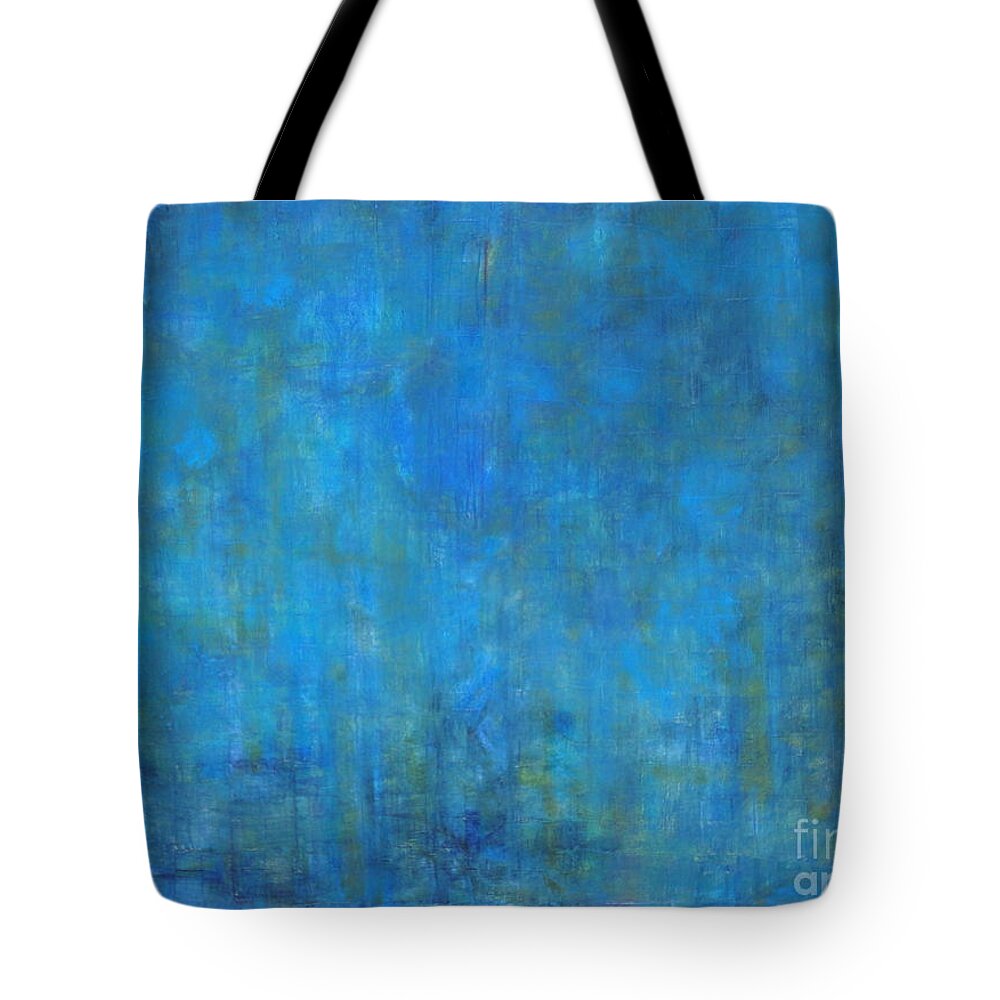 Blue Tote Bag featuring the painting Silence by Dagmar Helbig