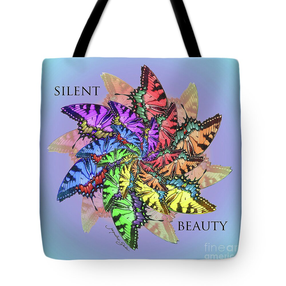 Butterfly Tote Bag featuring the digital art Silent Beauty by Jacqueline Shuler