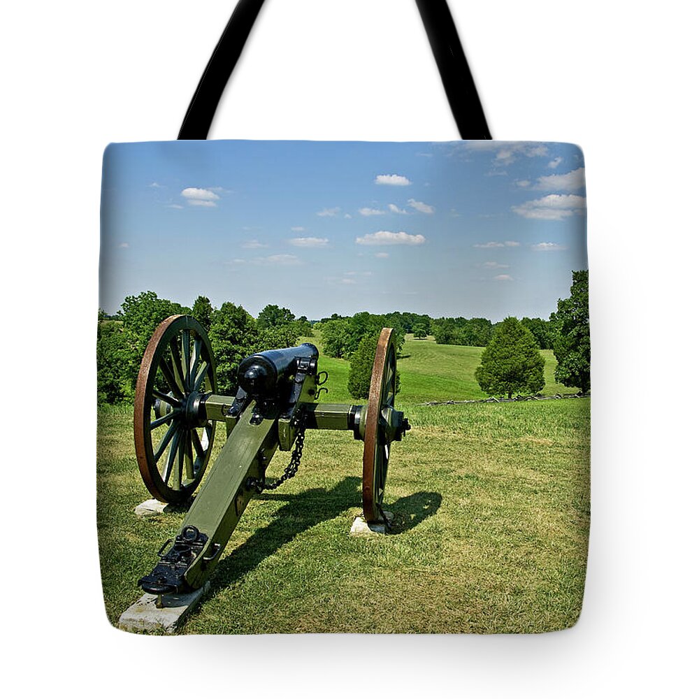Cannon Tote Bag featuring the photograph Silent Cannon by Rebecca Higgins