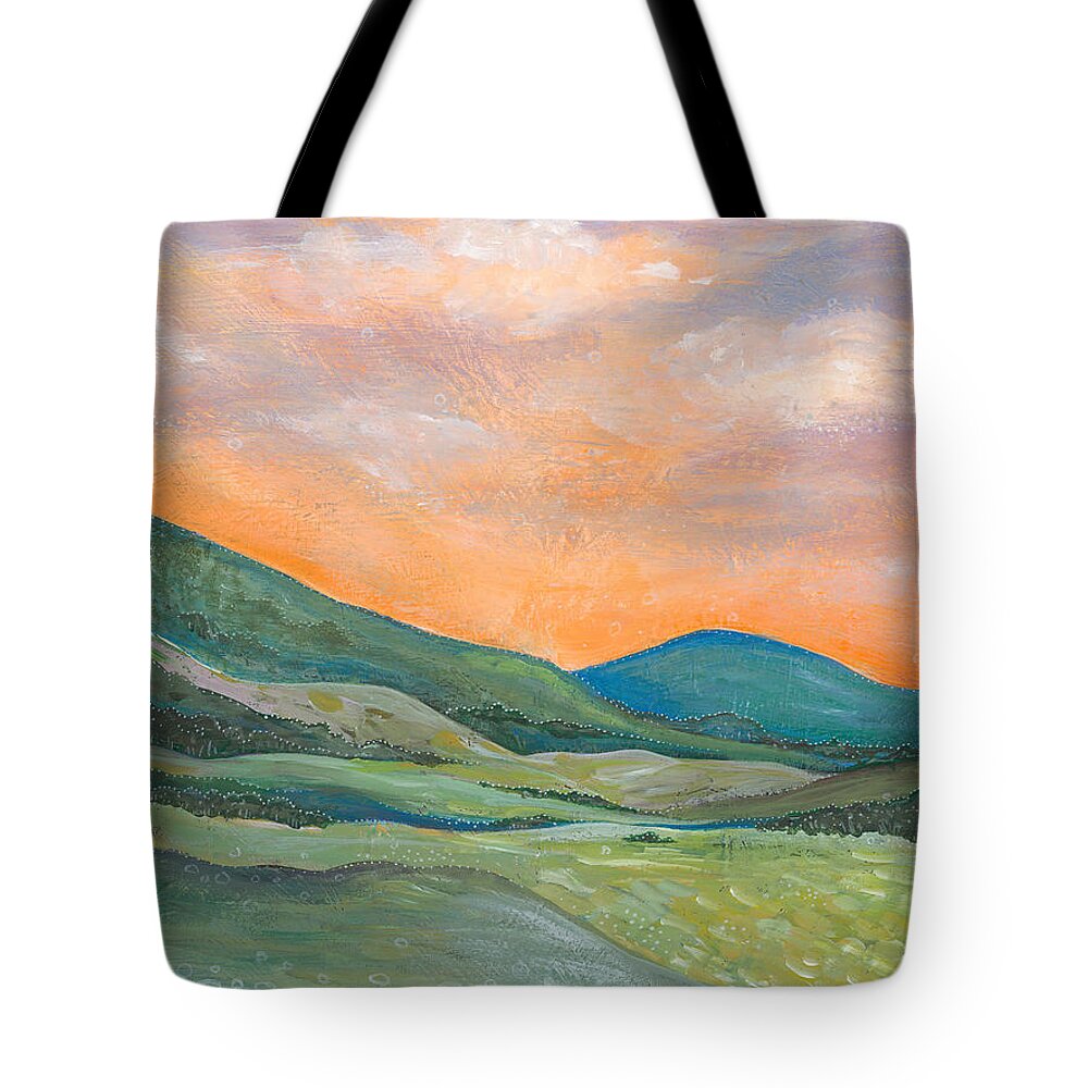 Nature Painting Tote Bag featuring the painting Silent Reverie by Tanielle Childers