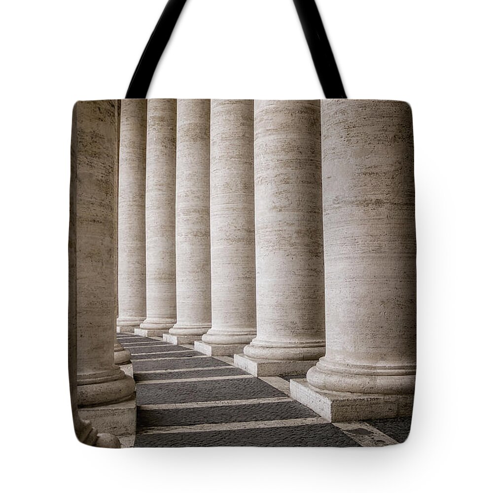 Vatican City Tote Bag featuring the photograph Silent Symmetry by Becqi Sherman