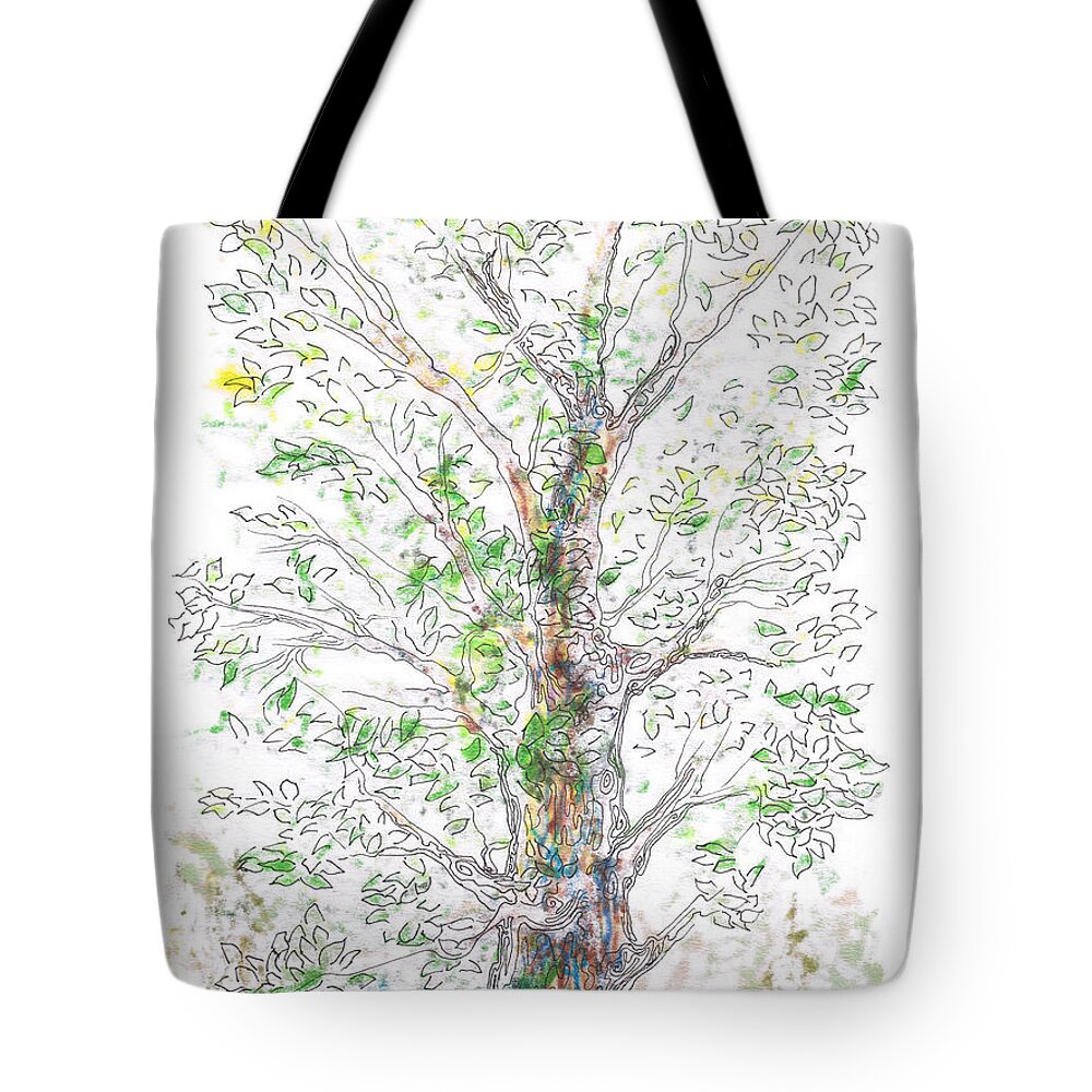 Tree Tote Bag featuring the painting Silent Witness by Regina Valluzzi