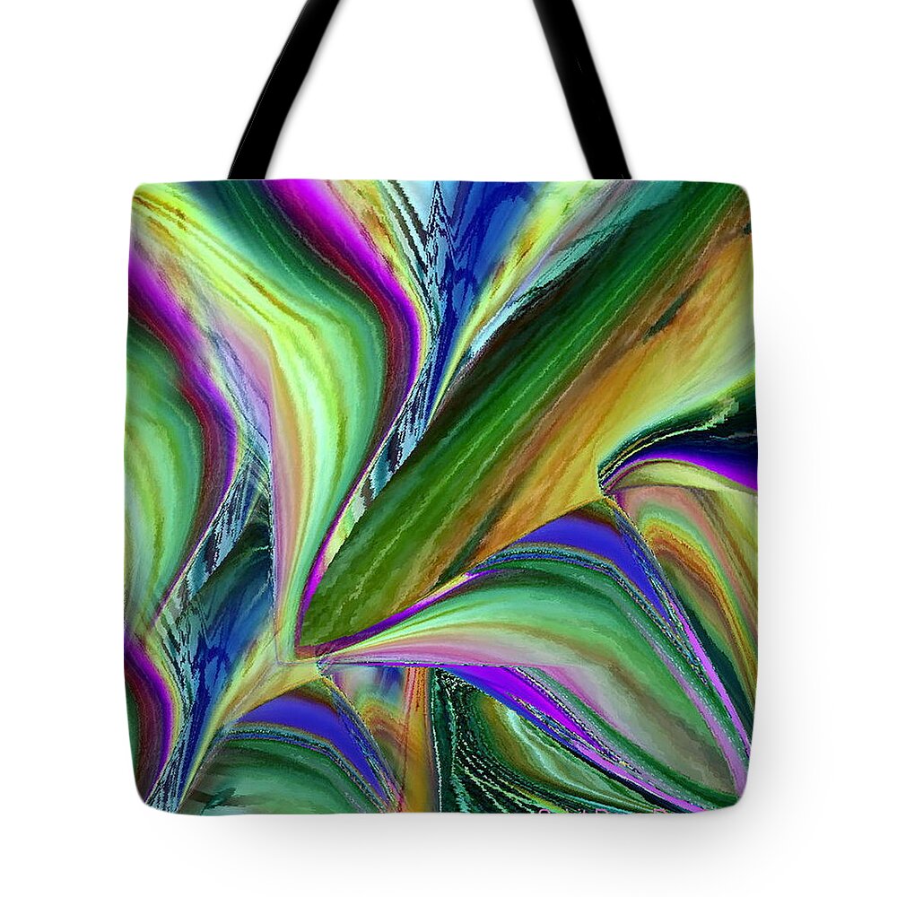 Prayer Tote Bag featuring the digital art Silk Scarf Designs by Spirit Dove Durand