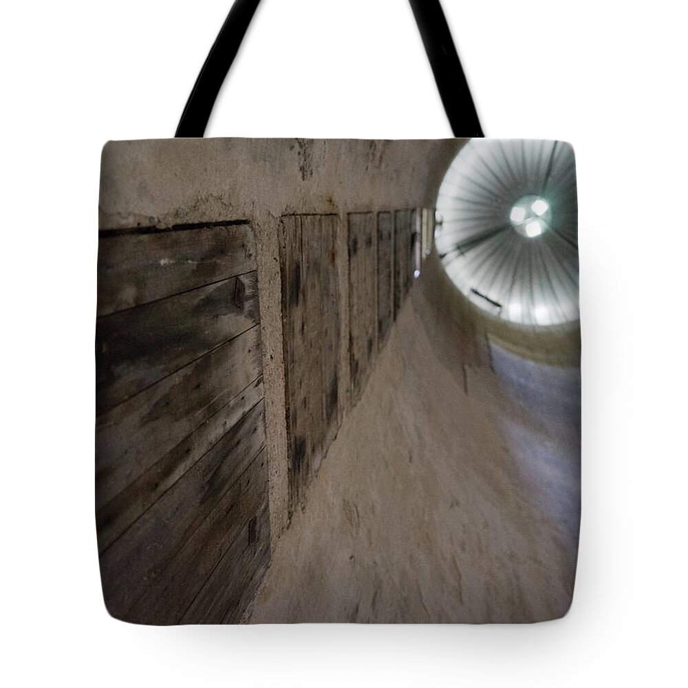 Silo Panels Tote Bag featuring the photograph Silo Panels by Brooke Bowdren