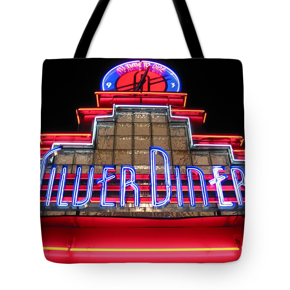 Silver Diner Tote Bag featuring the photograph Silver Diner by Julie Niemela