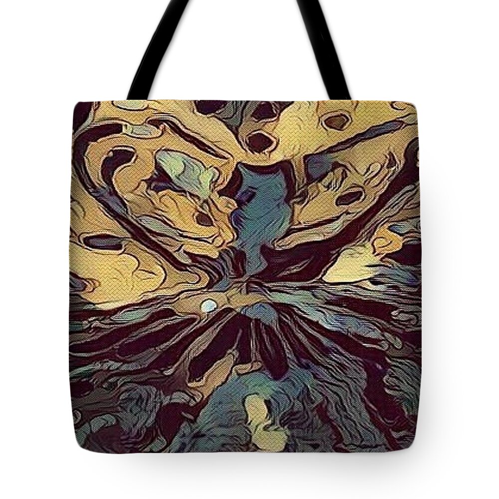 Silver Gold Tote Bag featuring the pastel Silver Gold by Brenae Cochran