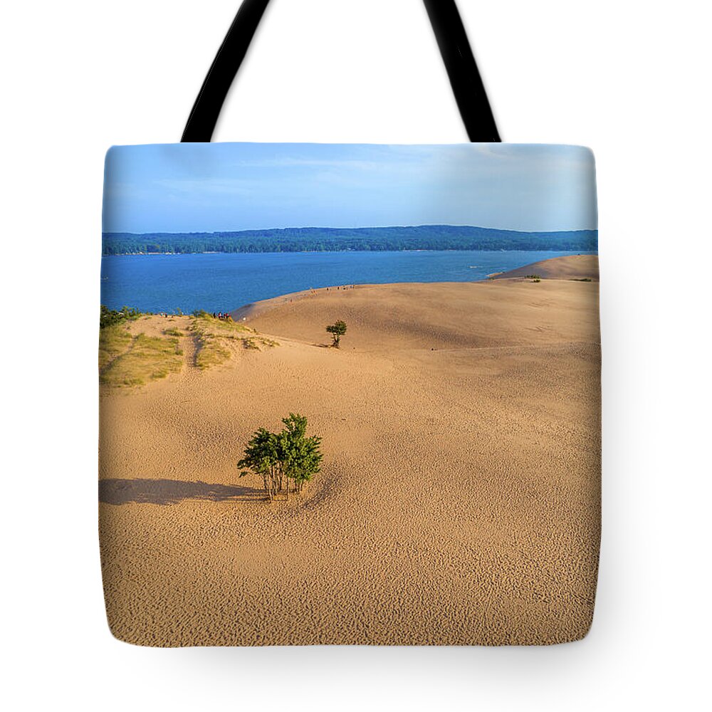 Pure Michigan Tote Bag featuring the photograph Silver Lake Dunes by Sebastian Musial