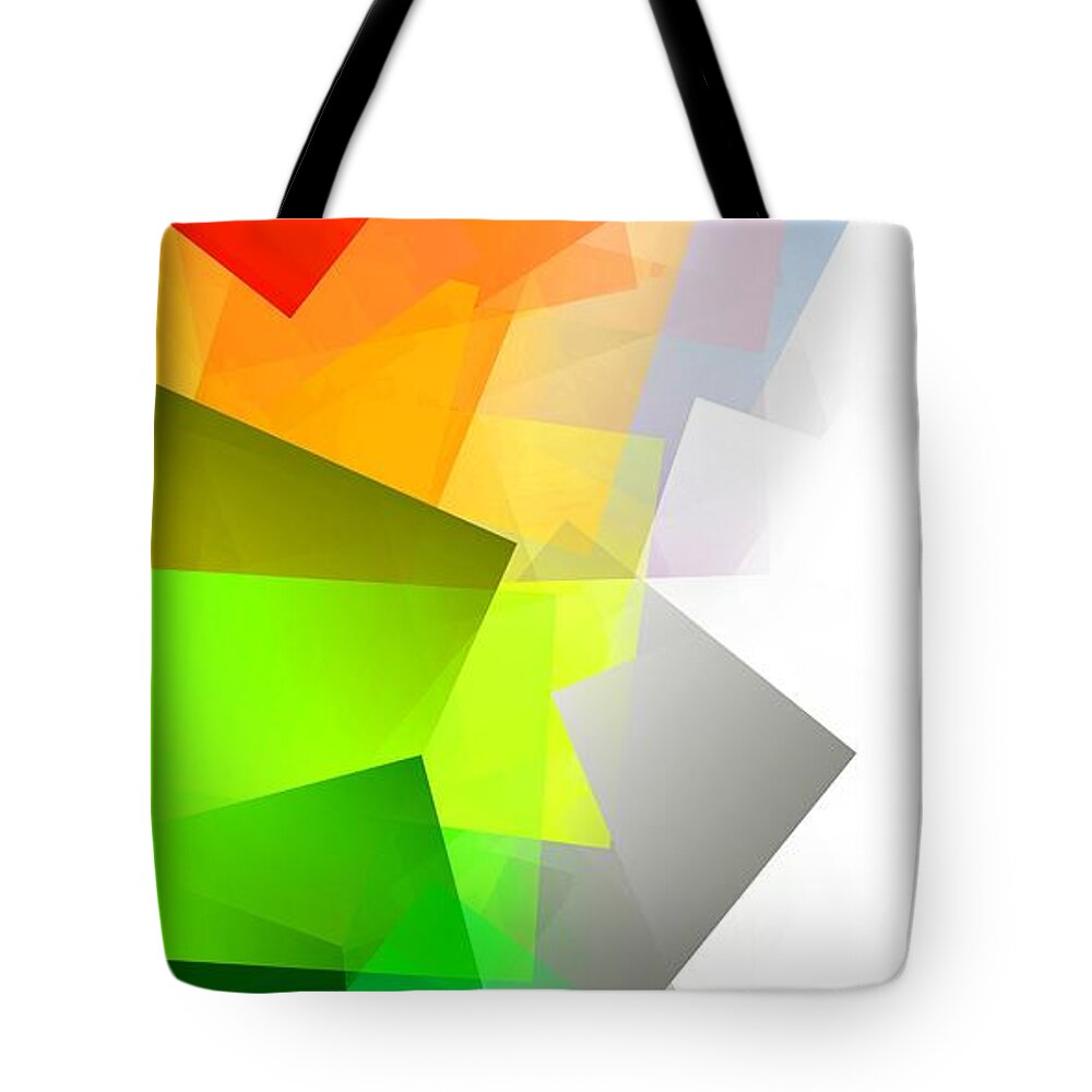 Abstract Tote Bag featuring the digital art Simple Cubism Abstract 143 by Chris Butler