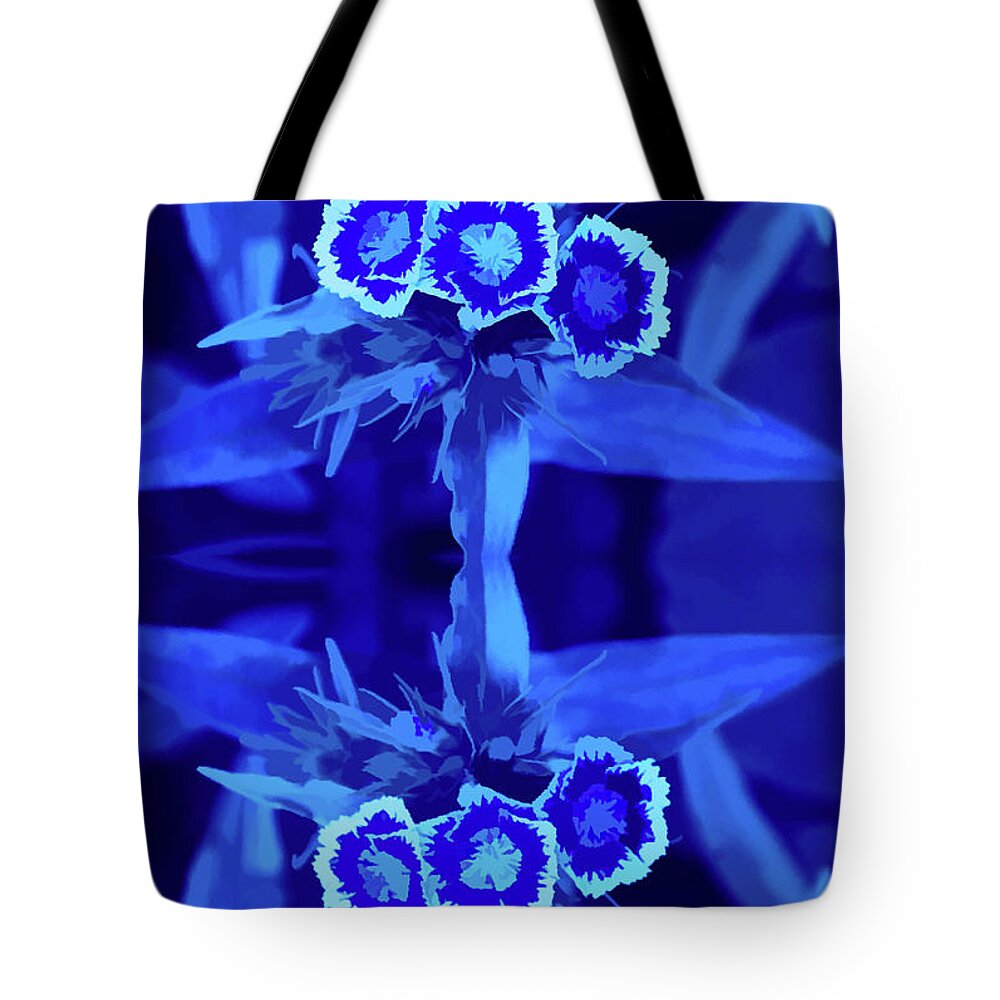 Flower Tote Bag featuring the photograph Simply Blue Reflections of a Summer Bouquet by Aimee L Maher ALM GALLERY
