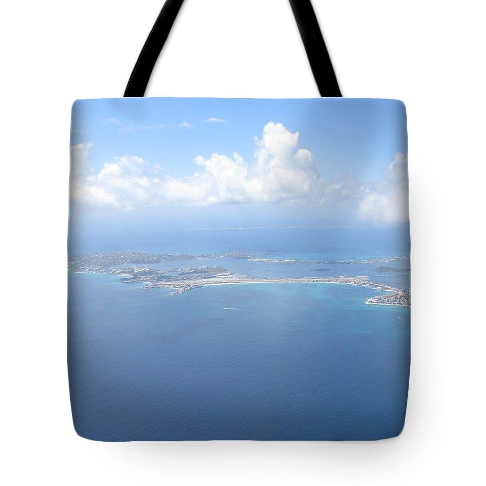 Aerial Tote Bag featuring the photograph Simpson Bay St. Maarten by Christopher J Kirby